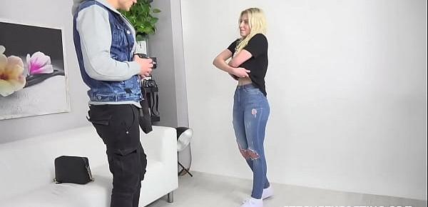  Sexy blonde gets a pounding in casting session